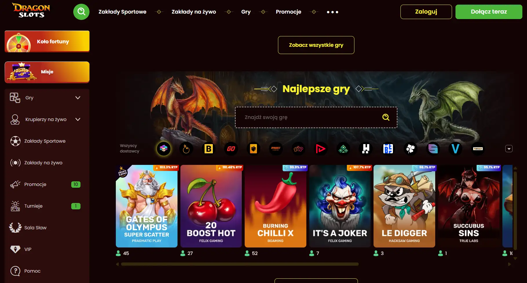 Dragonslots casino opinie